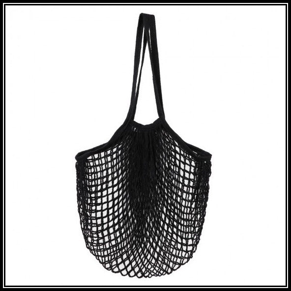 mesh shopper bag long handle